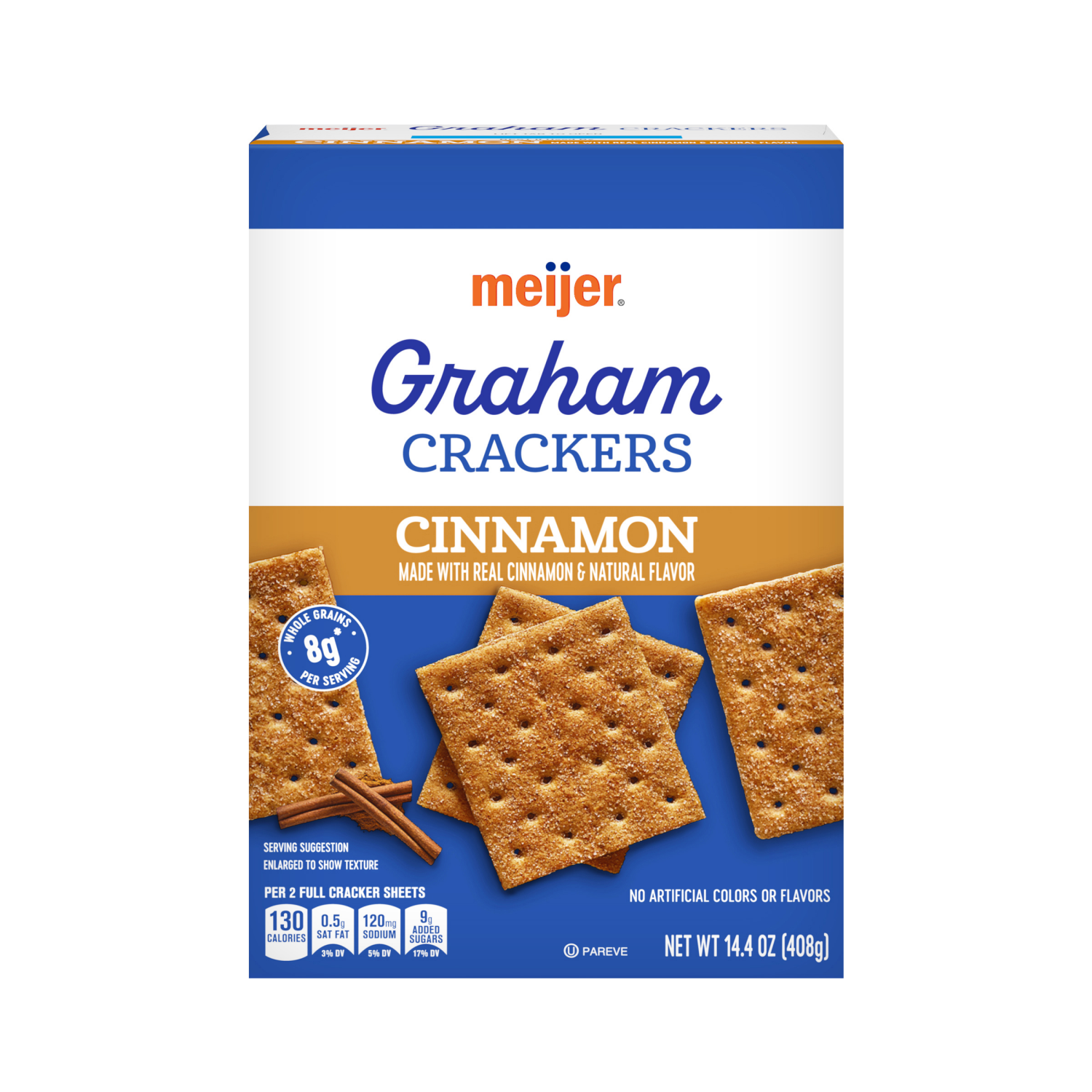 slide 1 of 8, Meijer Cinnamon Graham Crackers, 14.4 Oz, 14.4 oz