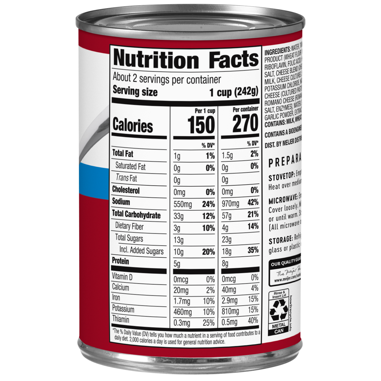 slide 3 of 3, Meijer Spaghetti Rings, 15 oz