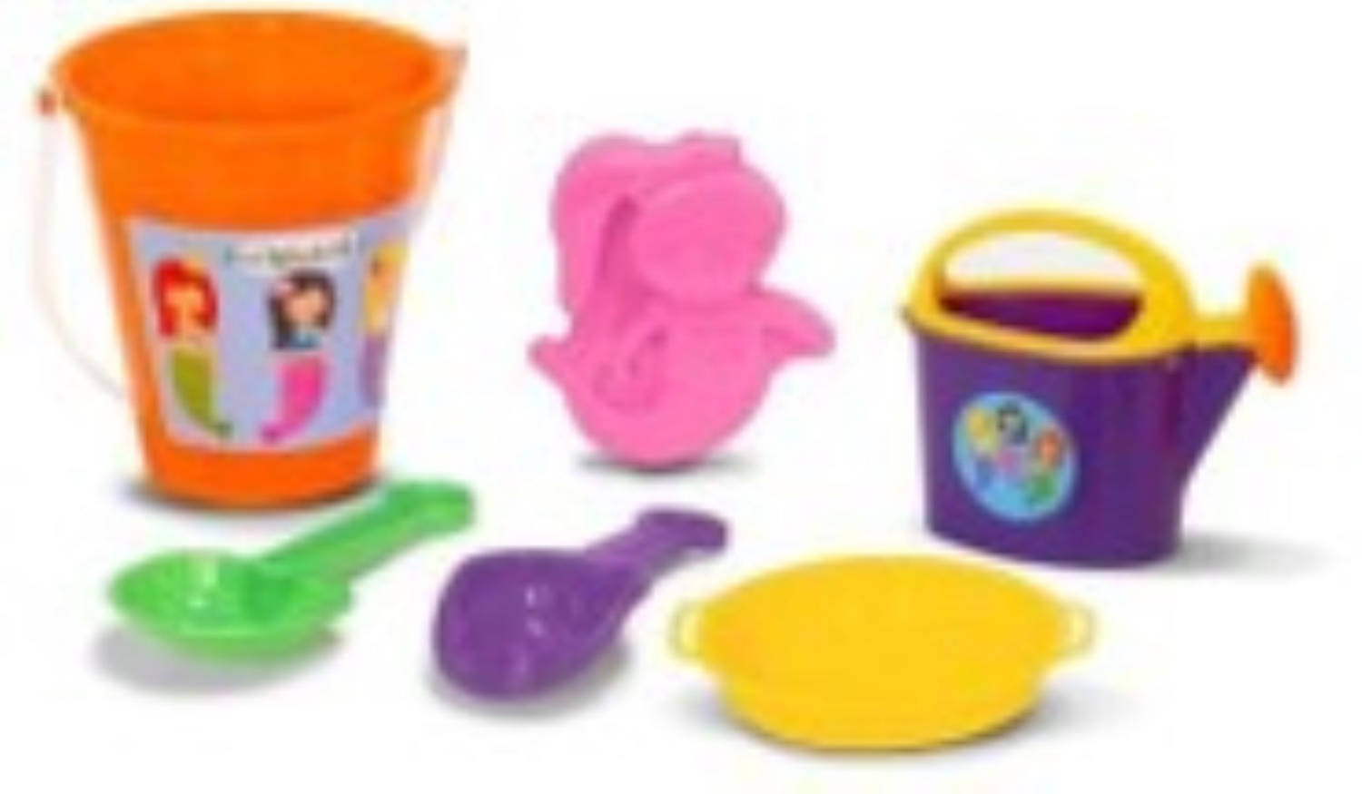 slide 2 of 3, MEIJER 6PC SHARK or MERMAID BEACH BUCKET SET, 6 ct