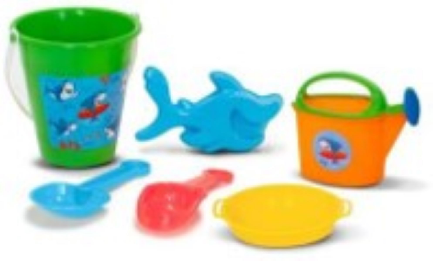 slide 3 of 3, MEIJER 6PC SHARK or MERMAID BEACH BUCKET SET, 6 ct