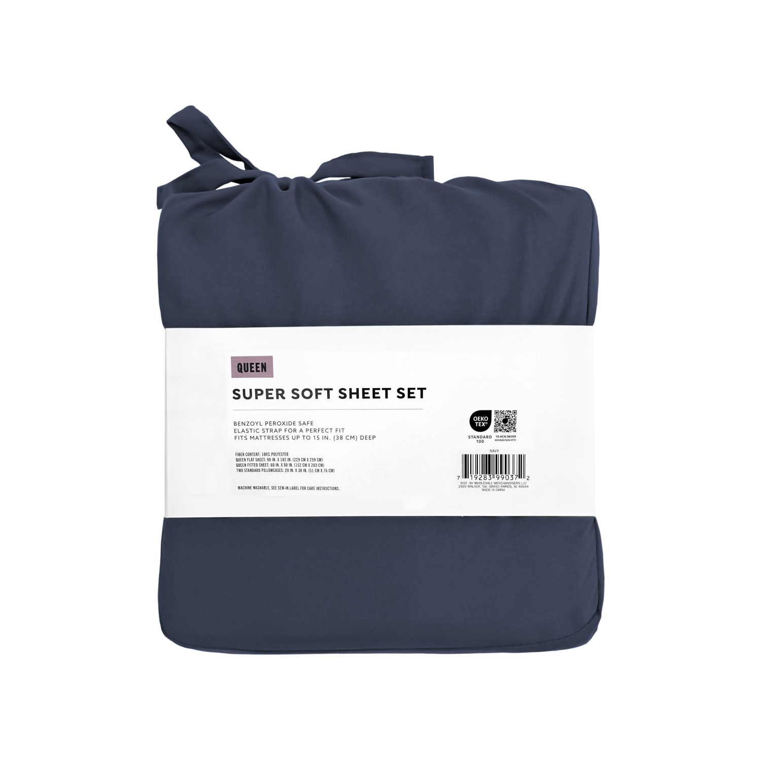 slide 2 of 4, Havenstay Sheets, Queen, Navy, Queen Size