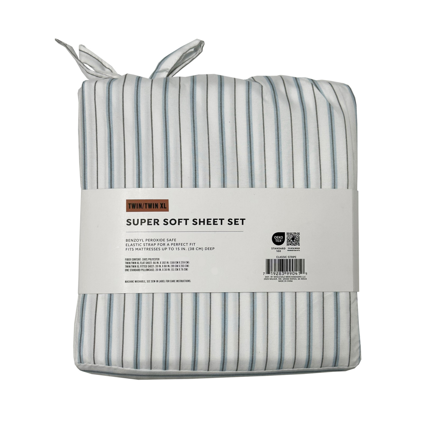 slide 2 of 4, Havenstay Sheets, Twin/Twin XL, Classic Stripe, twin/txlarge