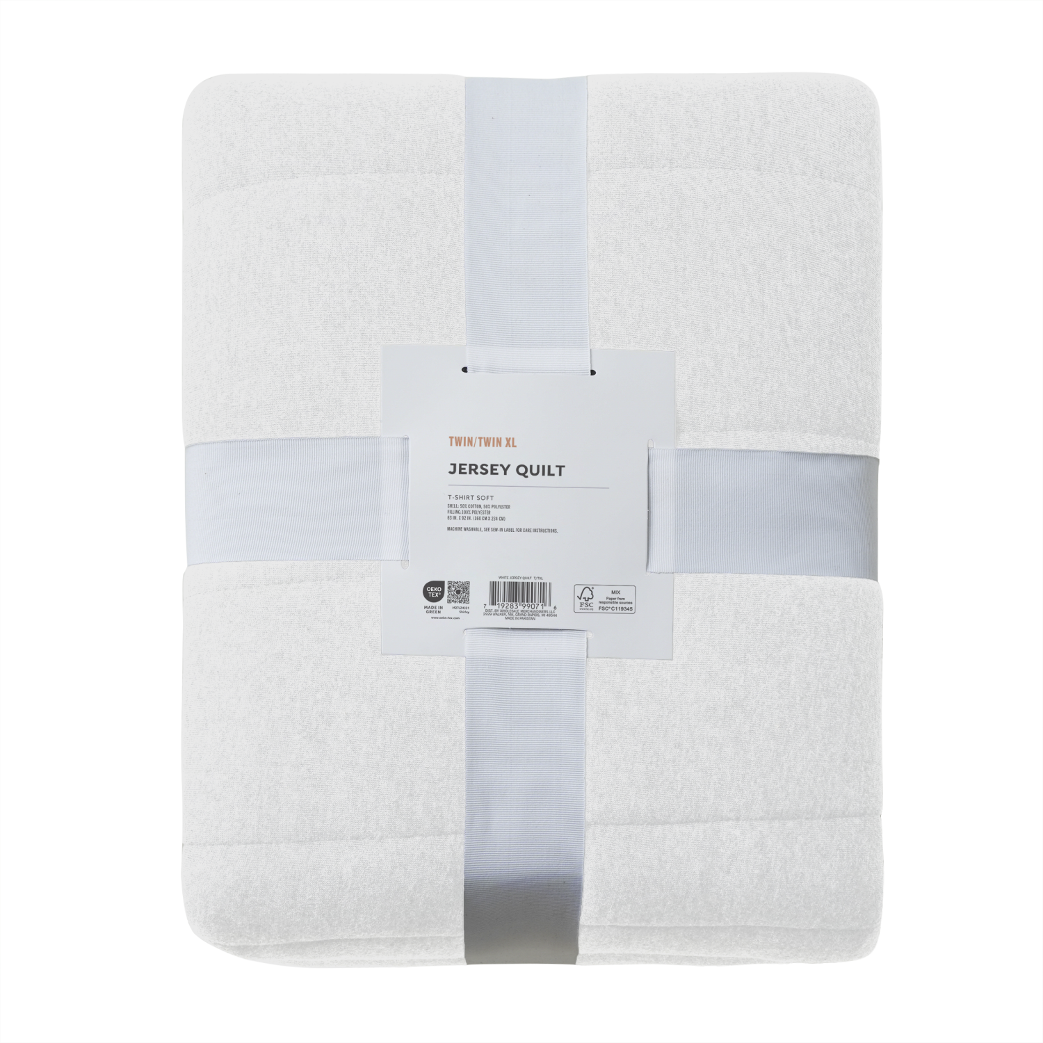 slide 3 of 4, HAVENSTAY HS Jersey Quilt, Twin/Twin XL, White, 63 x 92