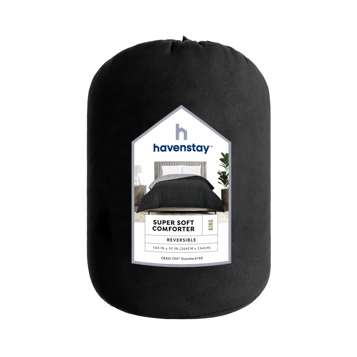 slide 1 of 4, Havenstay Geo quilt, King, Gray, 1 ct