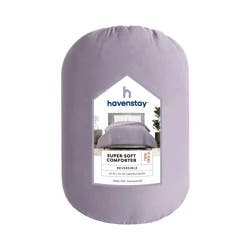 Havenstay Geo quilt, Twin/Twin XL, Purple