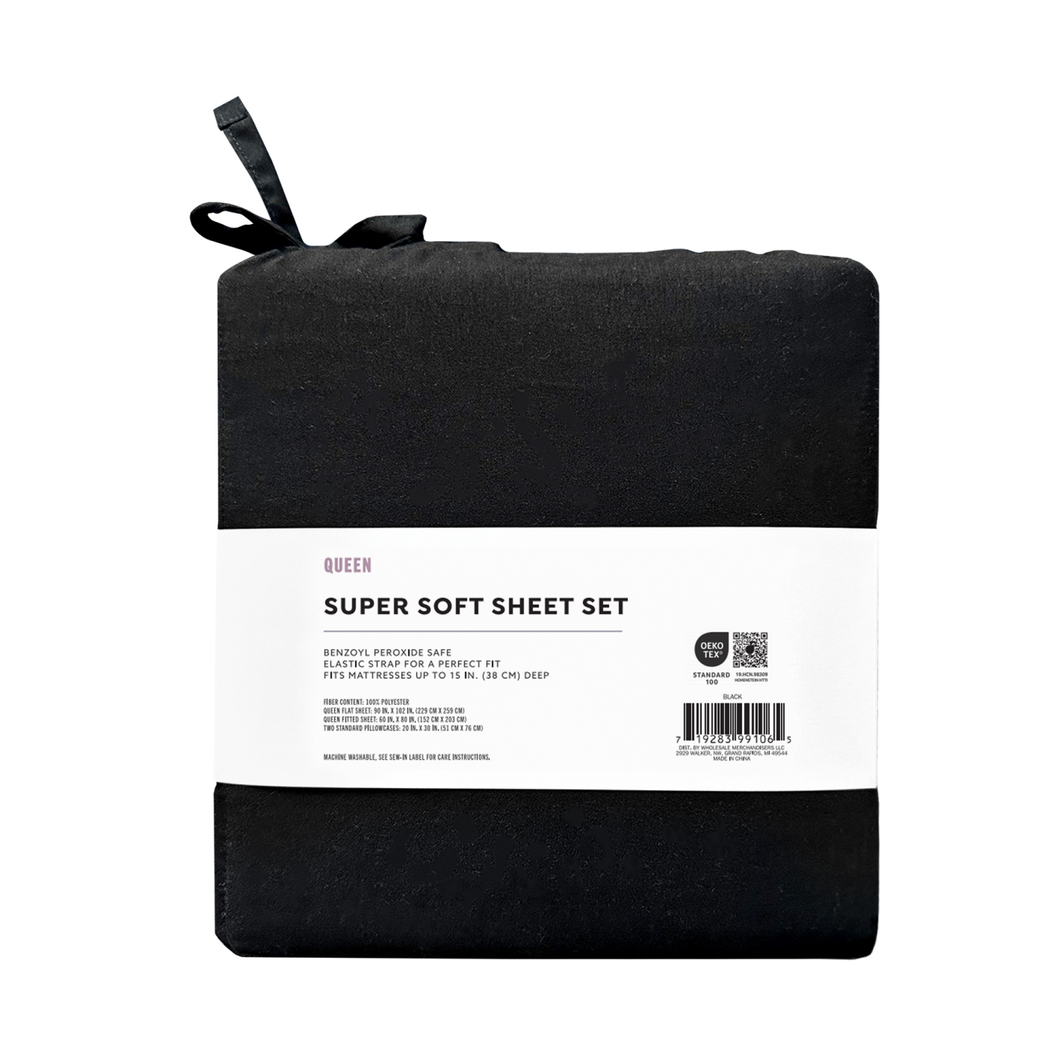 slide 2 of 4, Havenstay Sheets, Queen, Black, Queen Size