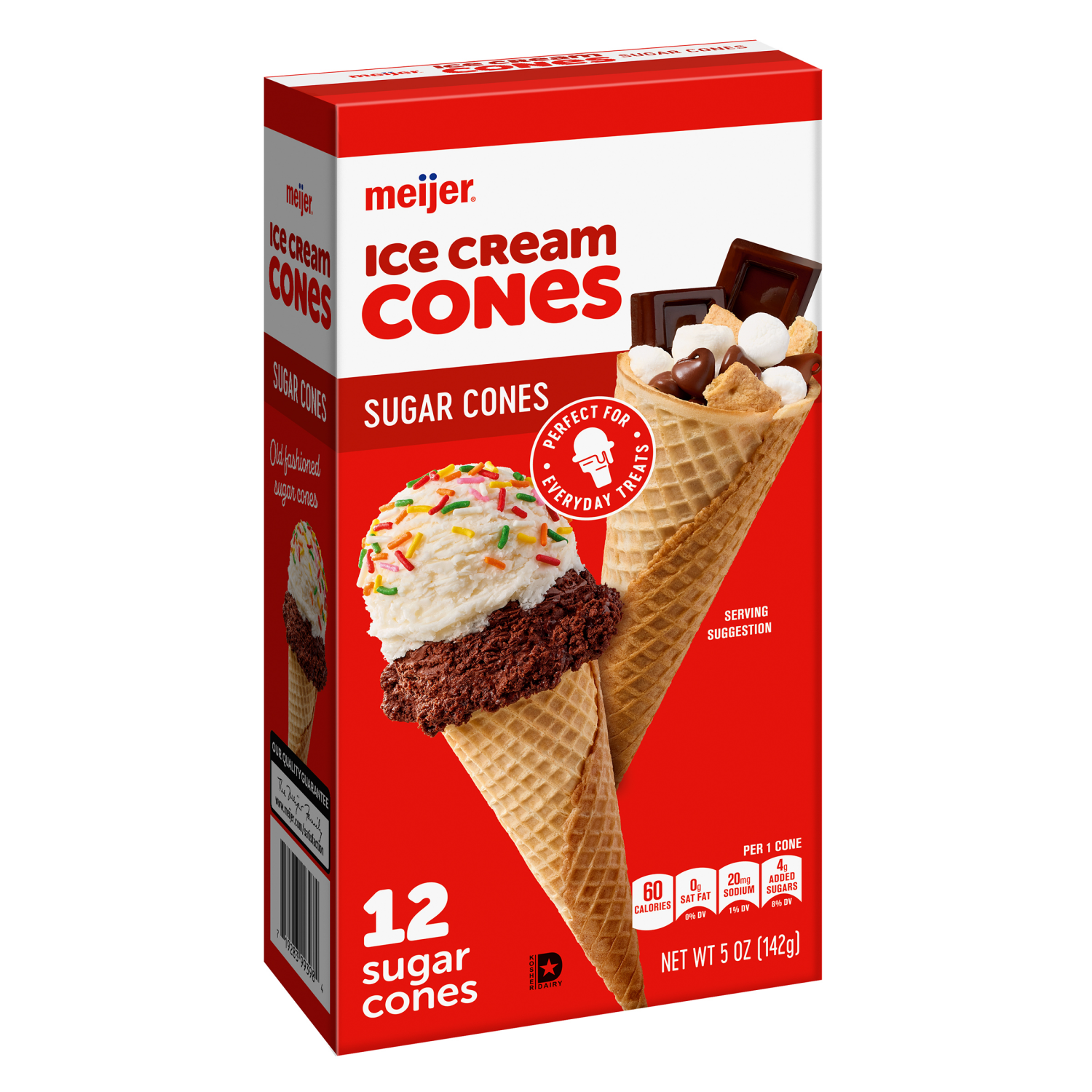 slide 4 of 5, Meijer Sugar Cones, 12 ct