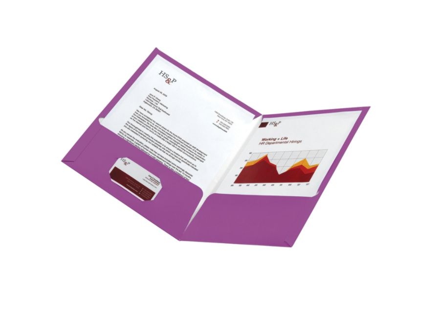 slide 2 of 2, Office Depot Brand School-Grade 2-Pocket Paper Folder, Letter Size, Purple, 1 ct