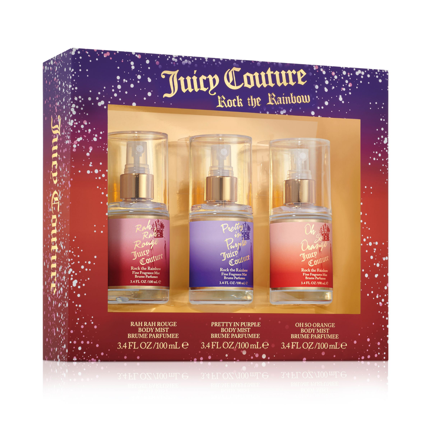 slide 1 of 8, Juicy Couture Juicy Rock the Rainbow 3pc Body Mist Gift Set, 3 ct