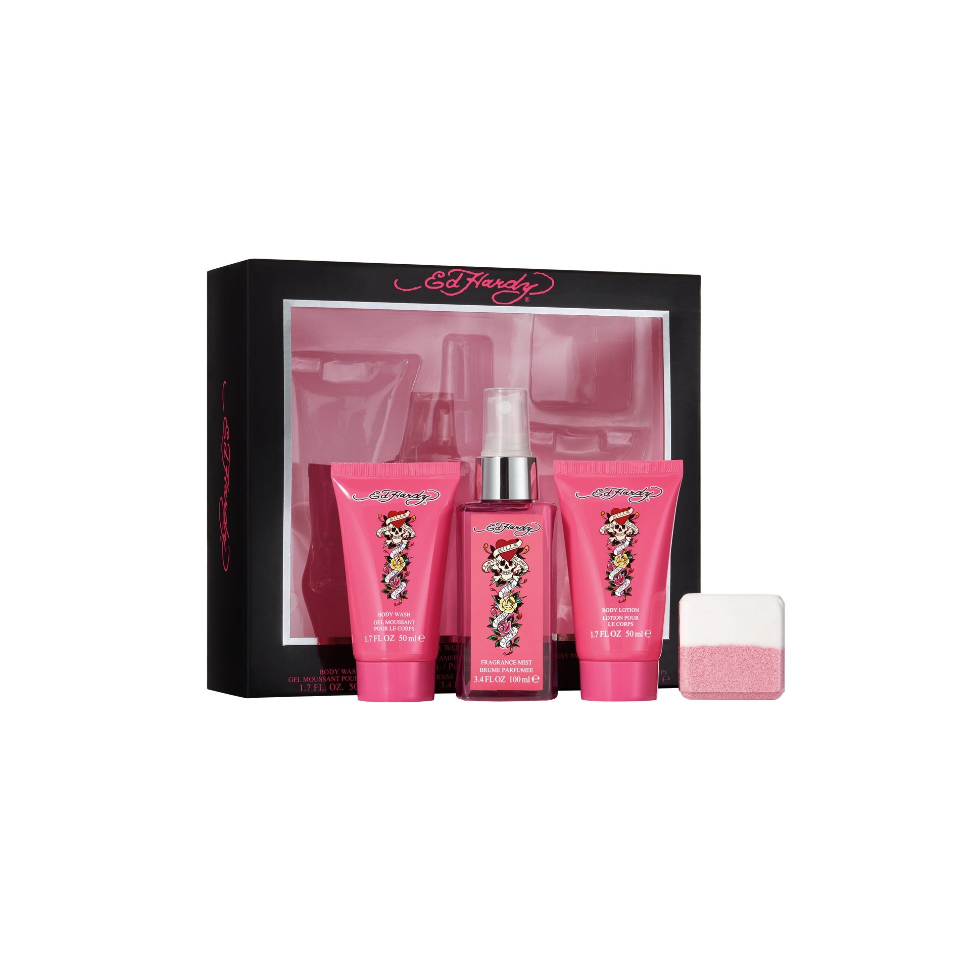 slide 2 of 2, Ed Hardy 4 Piece Fragrance Gift Set, 1 ct