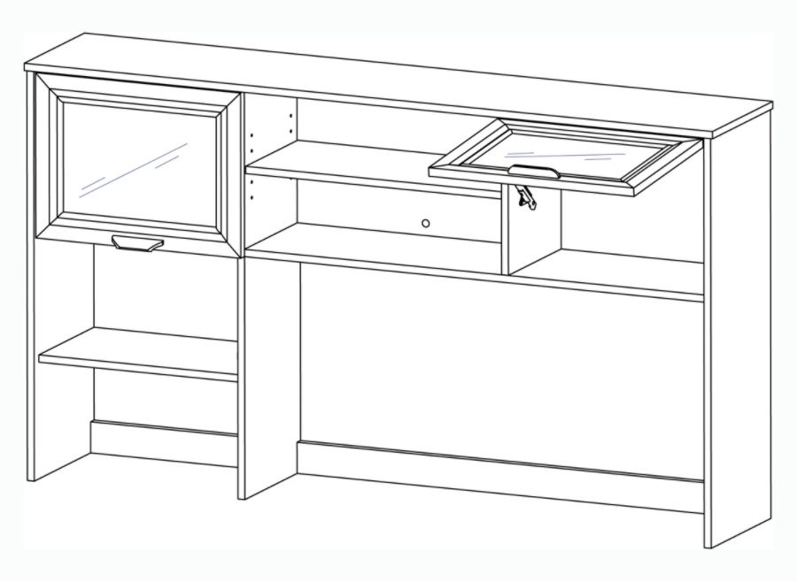 slide 5 of 7, Realspace Magellan Hutch For Corner/L-Desk, Honey Maple, 1 ct