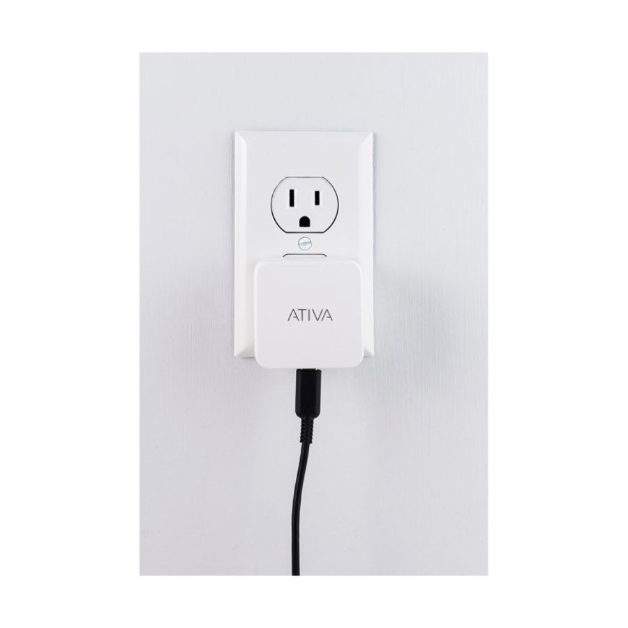 slide 2 of 3, Ativa Dual-Port Usb Wall Charger, White, 45861, 1 ct