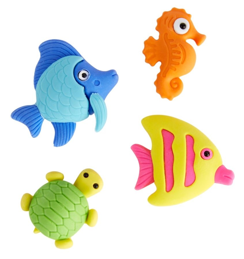 slide 2 of 2, Office Depot Brand Fun Erasers, Sea Creatures, Pack Of 4, 4 ct