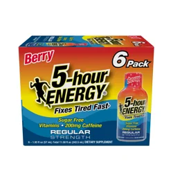 5-hour ENERGY, Regular Strength, Berry, 6 Pack, 1.93 oz.