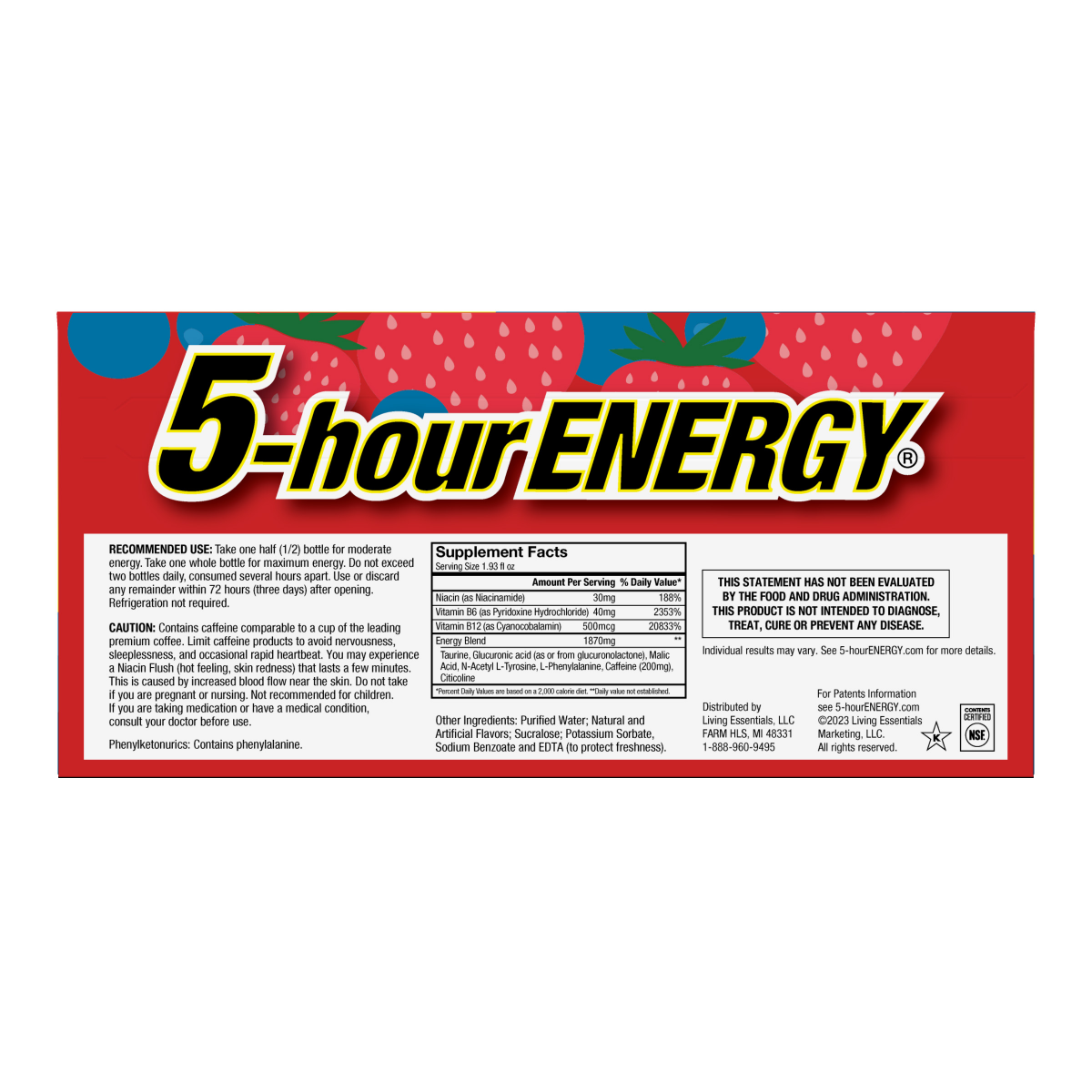 slide 2 of 2, 5-hour ENERGY Shot, Regular Strength, Berry - 10 ct, 10 ct; 1.93 fl oz