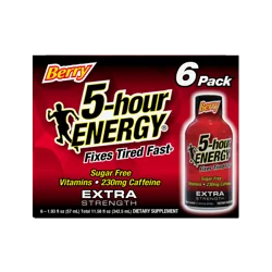 5-hour ENERGY, Extra Strength, Berry, 6 Pack, 1.93 oz.