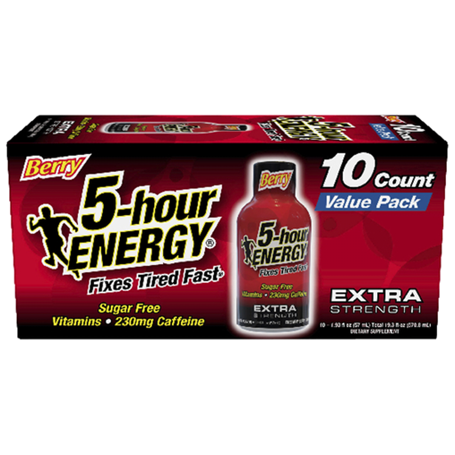 slide 1 of 1, 5-hour ENERGY, Extra Strength, Berry, 10 Pack, 1.93 oz., 10 ct; 1.93 fl oz