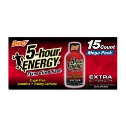 5-hour Energy Mega Pack Extra Strength Berry Energy Shot 15 - 1.93 fl oz Bottles