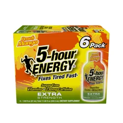 5-hour ENERGY Shot, Extra Strength, Peach Mango - 6 ct