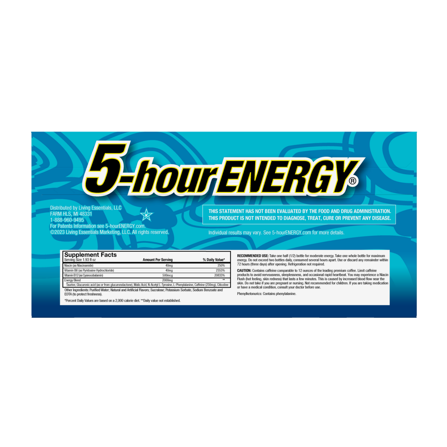 slide 2 of 3, 5-Hour Energy Mega Pack Extra Strength Blue Raspberry Energy Shot 15 - 1.93 fl oz Bottles, 15 ct