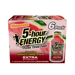 5-hour ENERGY, Extra Strength, Watermelon, 6 Pack, 1.93 oz.