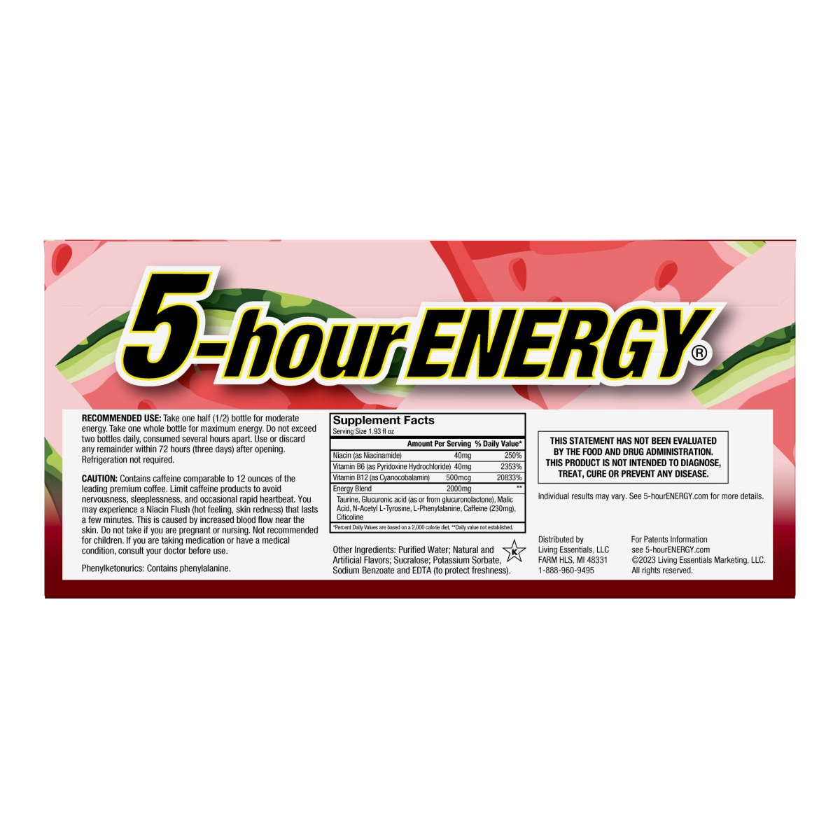 slide 2 of 2, 5-hour ENERGY, Extra Strength, Watermelon, 10 Pack, 1.93 oz., 10 ct