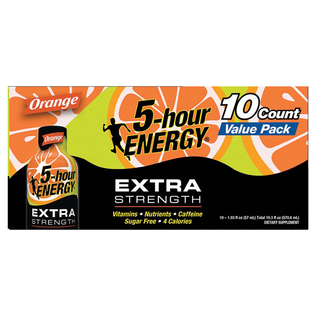 slide 1 of 4, 5-hour ENERGY 5-Hour Energy, Extra Strength, Orange, 1.93 oz, 10 ct