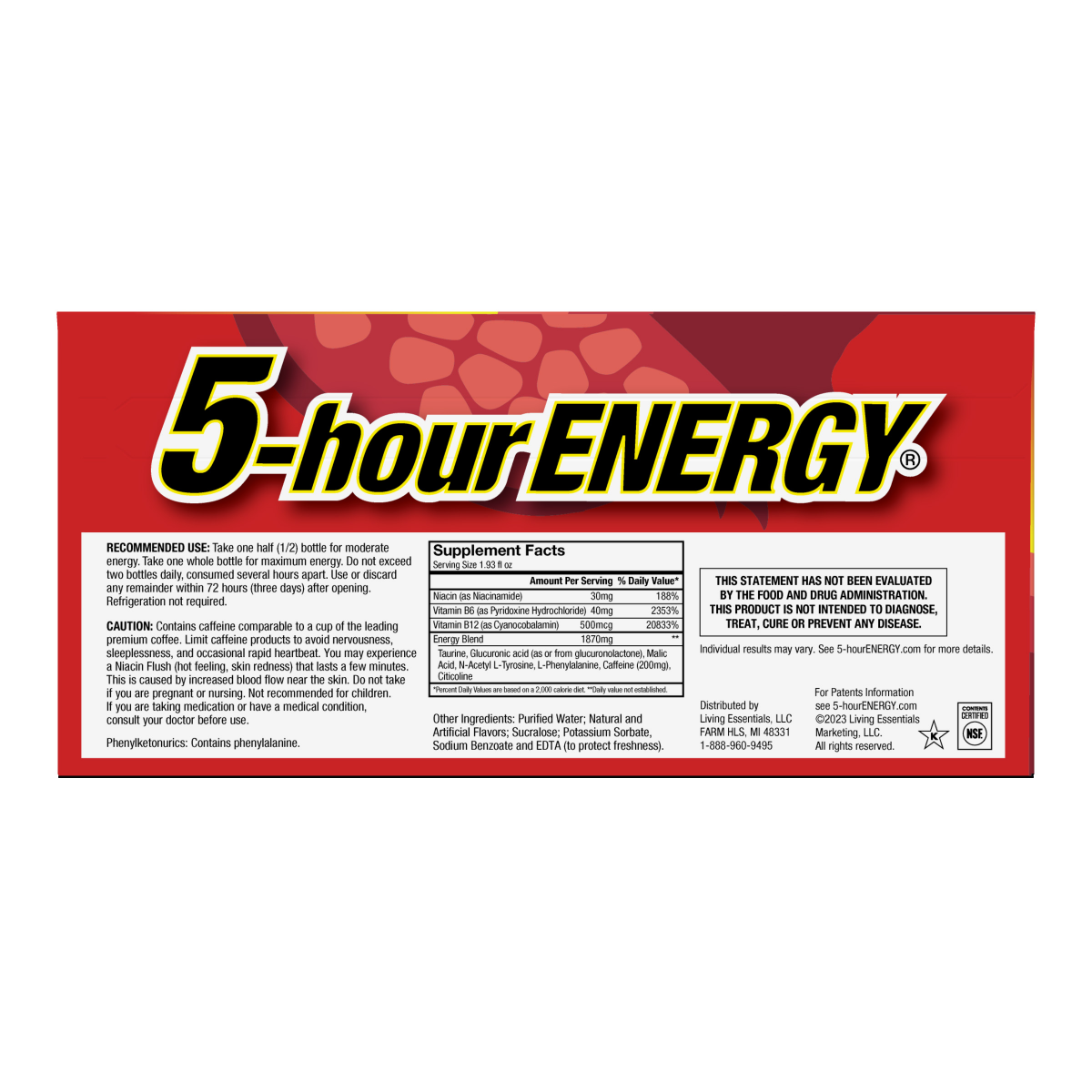 slide 2 of 2, 5-hour ENERGY, Regular Strength, Pomegranate, 10 Pack, 1.93 oz., 19.3 fl oz