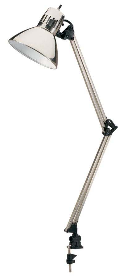 slide 2 of 2, Realspace Clamp-On Task Lamp, 29-1/2''H, Brushed Steel, 1 ct