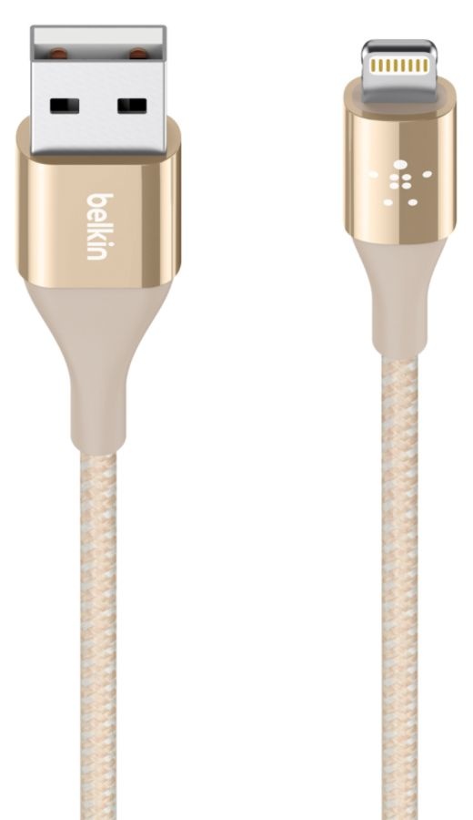 slide 2 of 2, Belkin DuraTek Lightning Cable - Gold, 1 ct