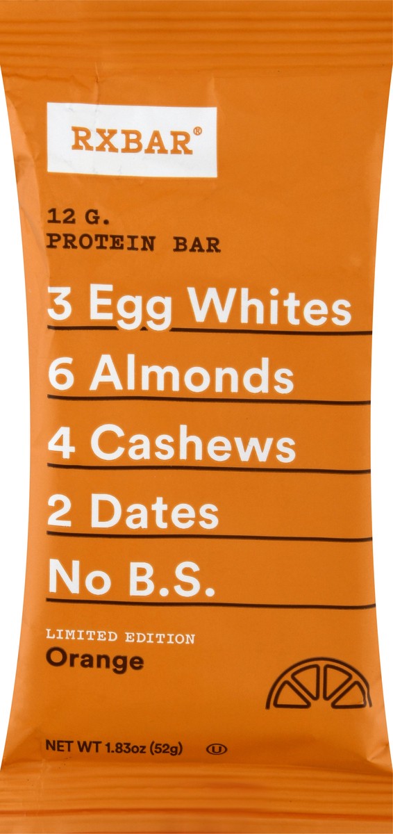 slide 7 of 13, RXBAR Protein Bar, Orange, 1.83 oz, 1.83 oz