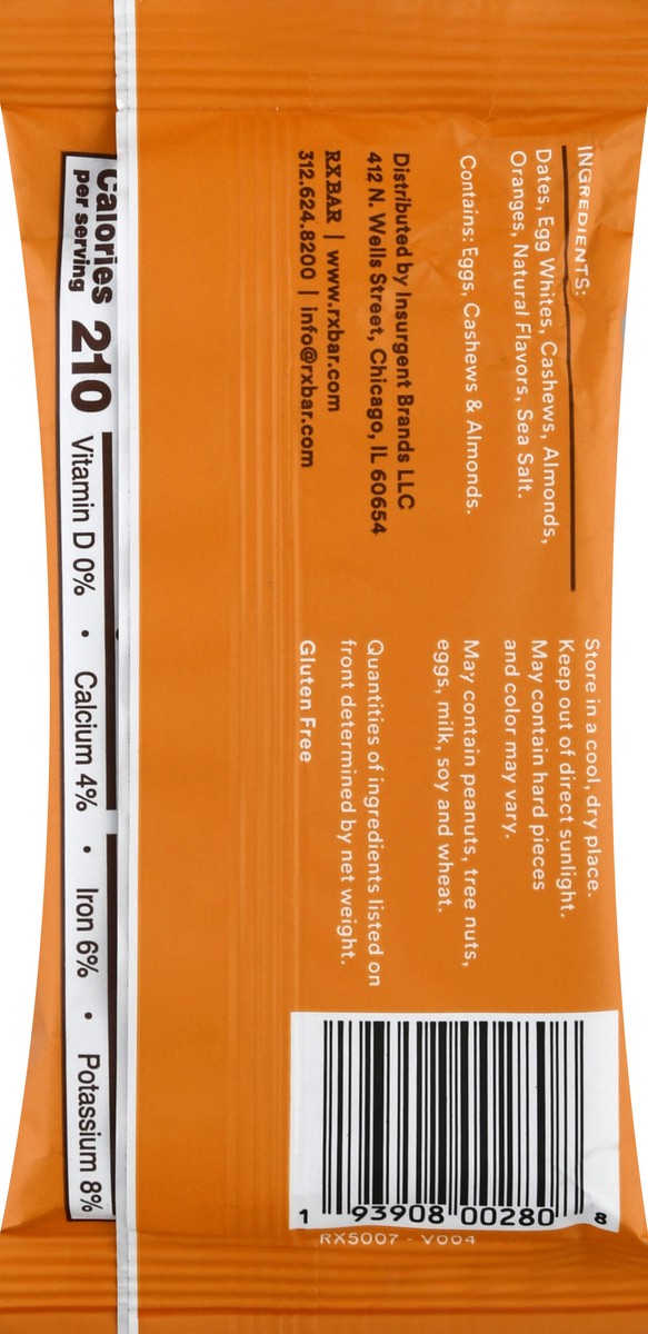 slide 13 of 13, RXBAR Protein Bar, Orange, 1.83 oz, 1.83 oz