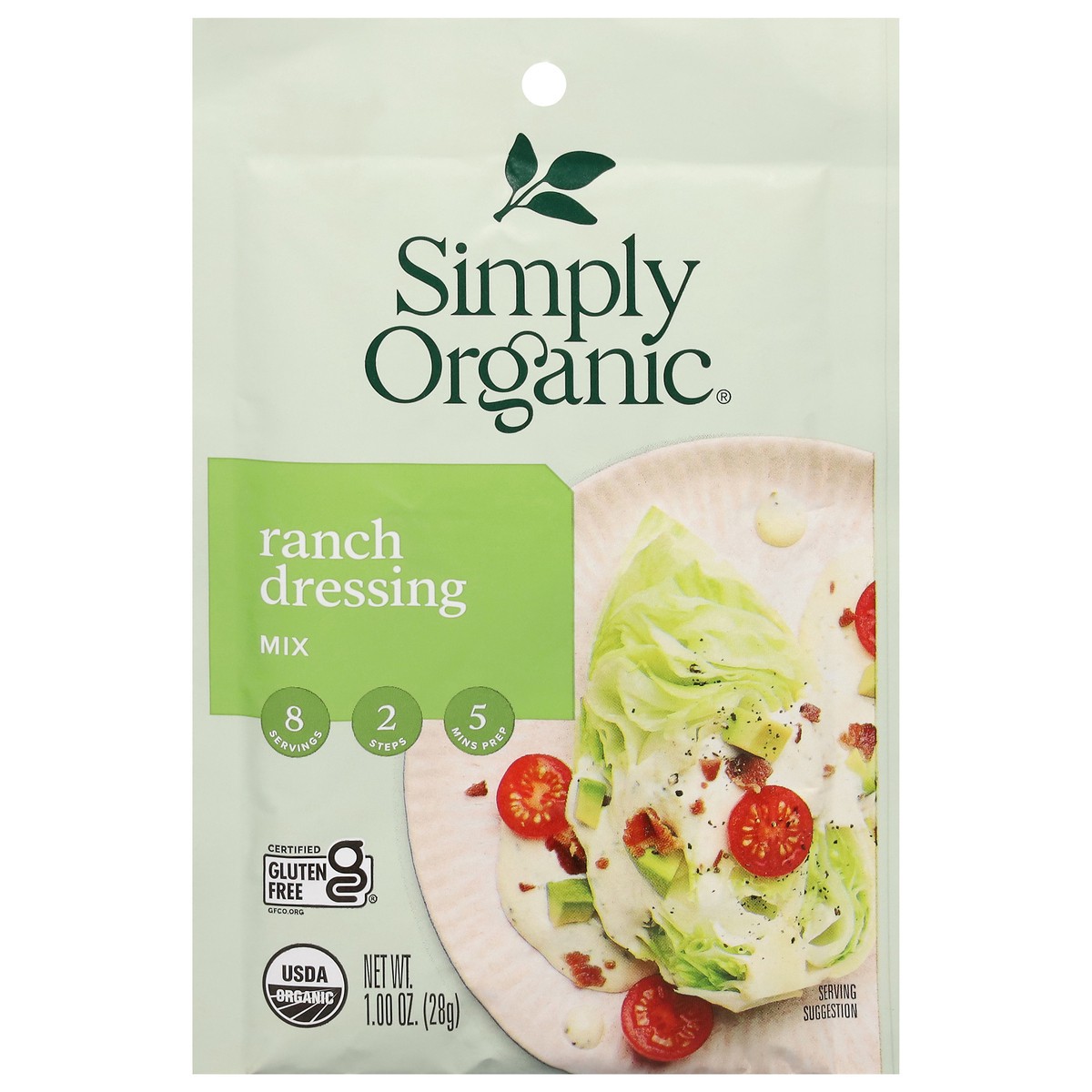 slide 1 of 9, Simply Organic Ranch Dressing Mix 1.00 oz, 1 oz