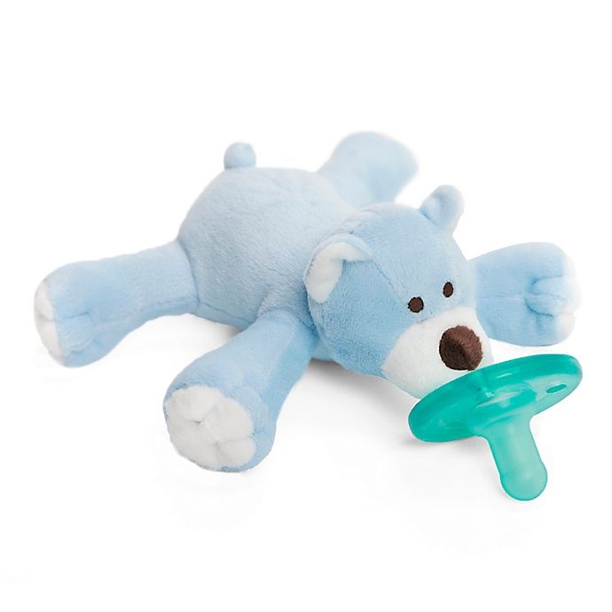 slide 3 of 4, WubbaNub Blue Bear Infant Pacifier, 1 ct