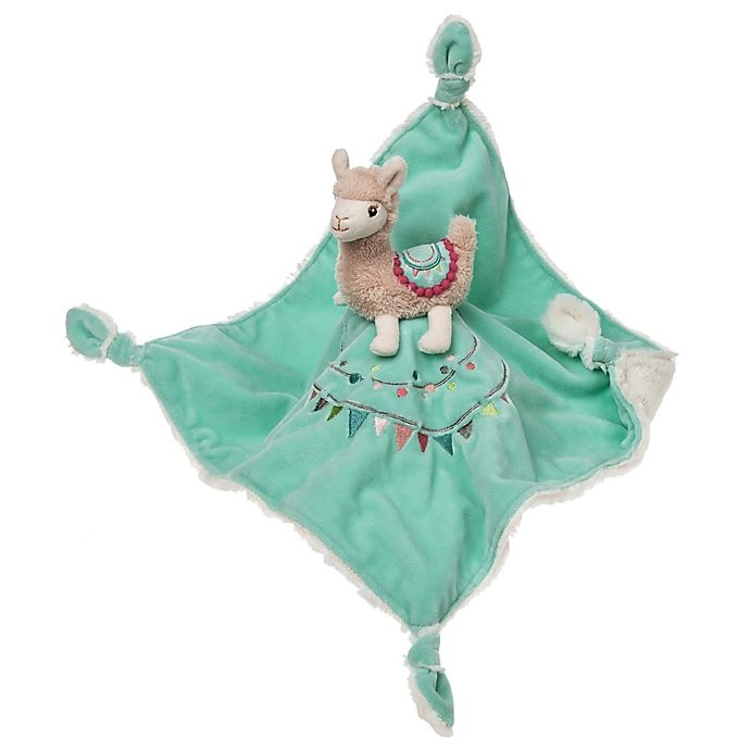 slide 1 of 1, Mary Meyer Lovie Llama Plush Security Blanket - Aqua, 1 ct