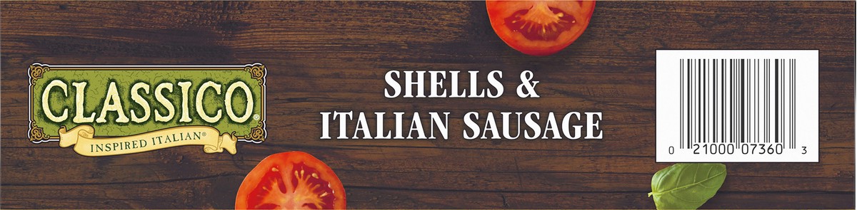 slide 5 of 14, Classico Shells & Italian Sausage Pasta Bake Multi-Serve Frozen Meal, 26 oz Box, 26 oz