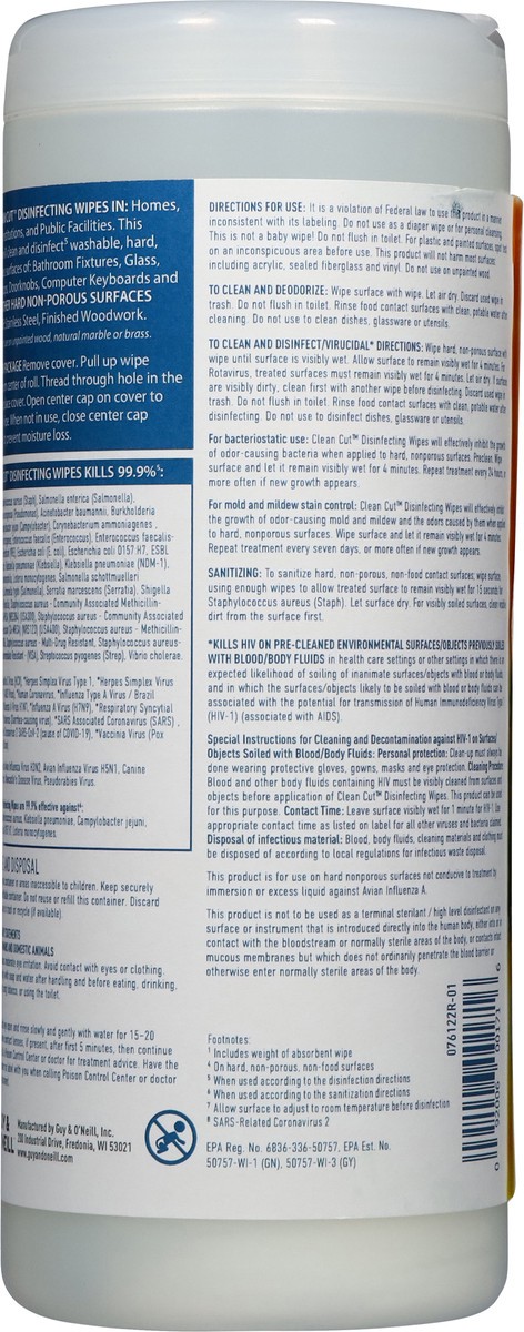 slide 7 of 13, Clean Cut Lemon Scent Disinfecting Wipes 35 ea, 35 ct