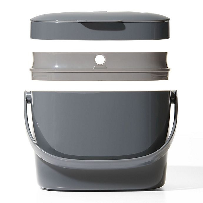 slide 5 of 7, OXO Good Grips Compost Bin - Grey, 1.75 gal