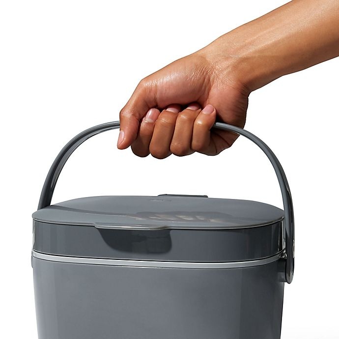 slide 7 of 7, OXO Good Grips Compost Bin - Grey, 1.75 gal