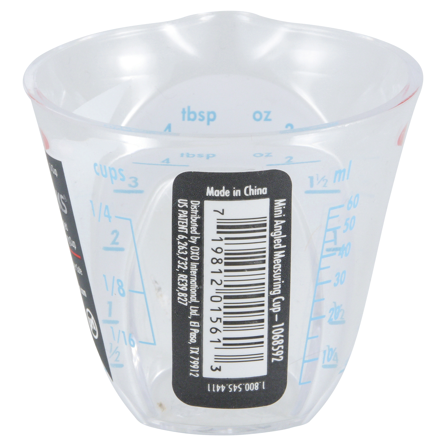 slide 3 of 3, Oxo Good Grips Mini Angled Measuring Cup, 1/4 cup, 1/4 cup
