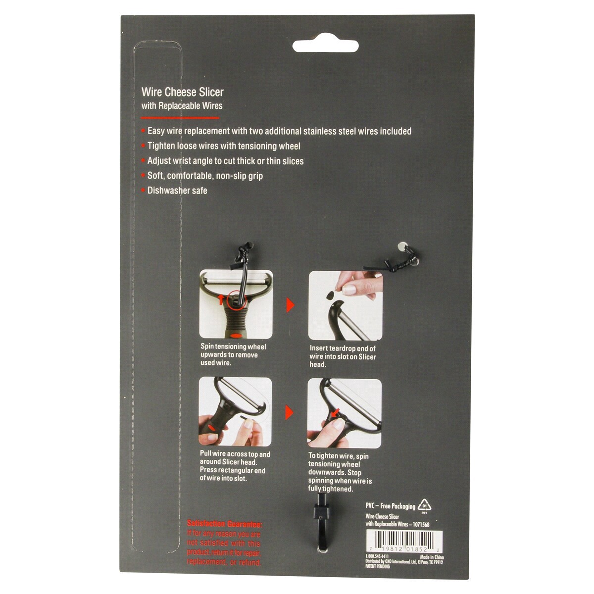 slide 2 of 2, OXO Softworks Wire Cheese Slicer with Replaceable Wires, 1 ct