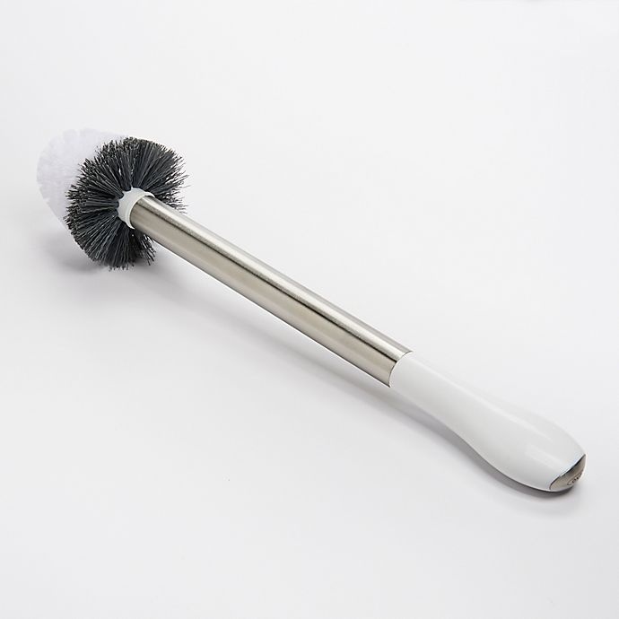 slide 2 of 5, OXO Good Grips Stainless Steel/White Toilet Brush, 1 ct