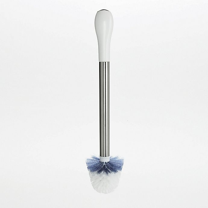 slide 3 of 5, OXO Good Grips Stainless Steel/White Toilet Brush, 1 ct