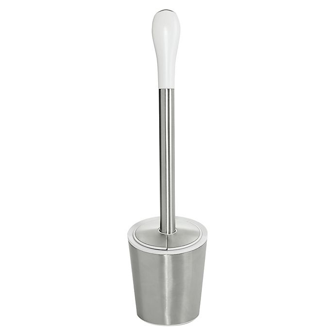 slide 5 of 5, OXO Good Grips Stainless Steel/White Toilet Brush, 1 ct