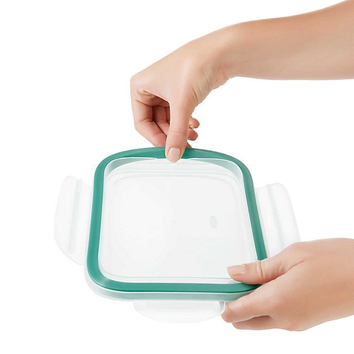 slide 5 of 5, OXO 8 Cup Smart Seal Glass Rectangle Container, 8 cups