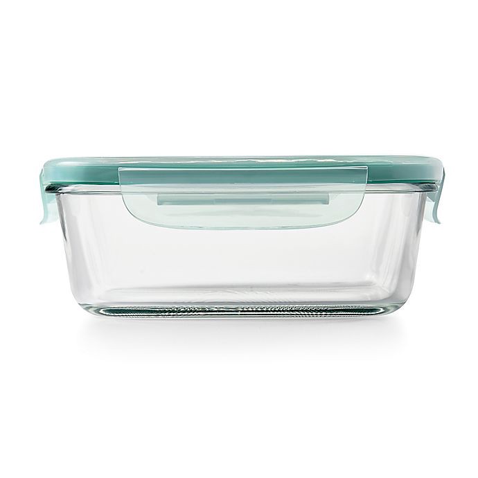 slide 3 of 3, Oxo Good Grips Snap Rectangular Glass Container - Turquoise - 3.5 Cup, 3.5 cups