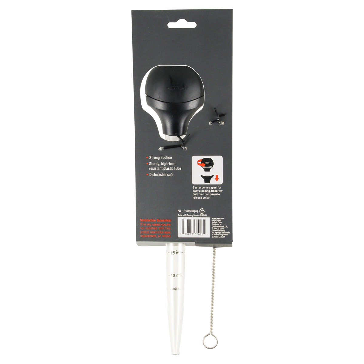 OXO 2102600 Plastic Turkey Baster With Cleaning Brush for sale online