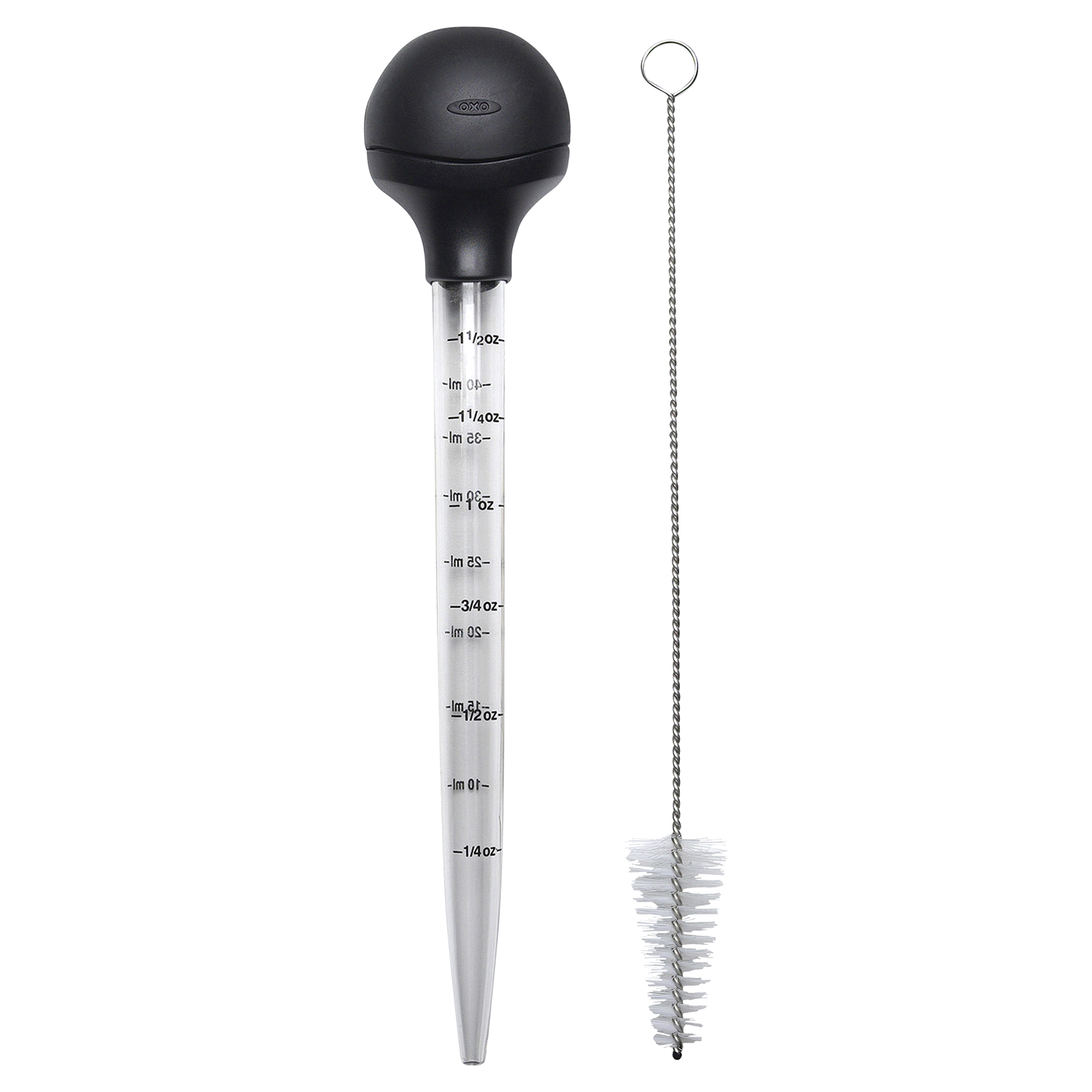 slide 1 of 2, OXO Turkey Baster with Cleaning Brush, 1 ct