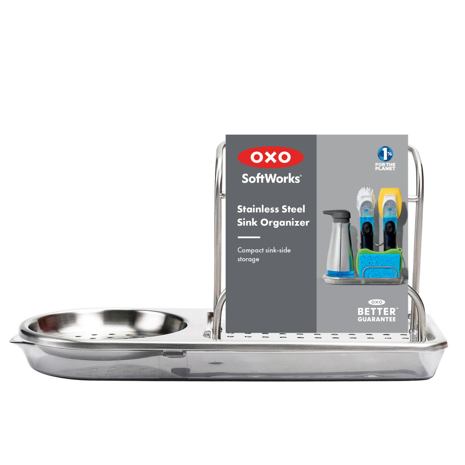 slide 3 of 3, Softworks Stainless Steel Sink Organizer, 1 ct