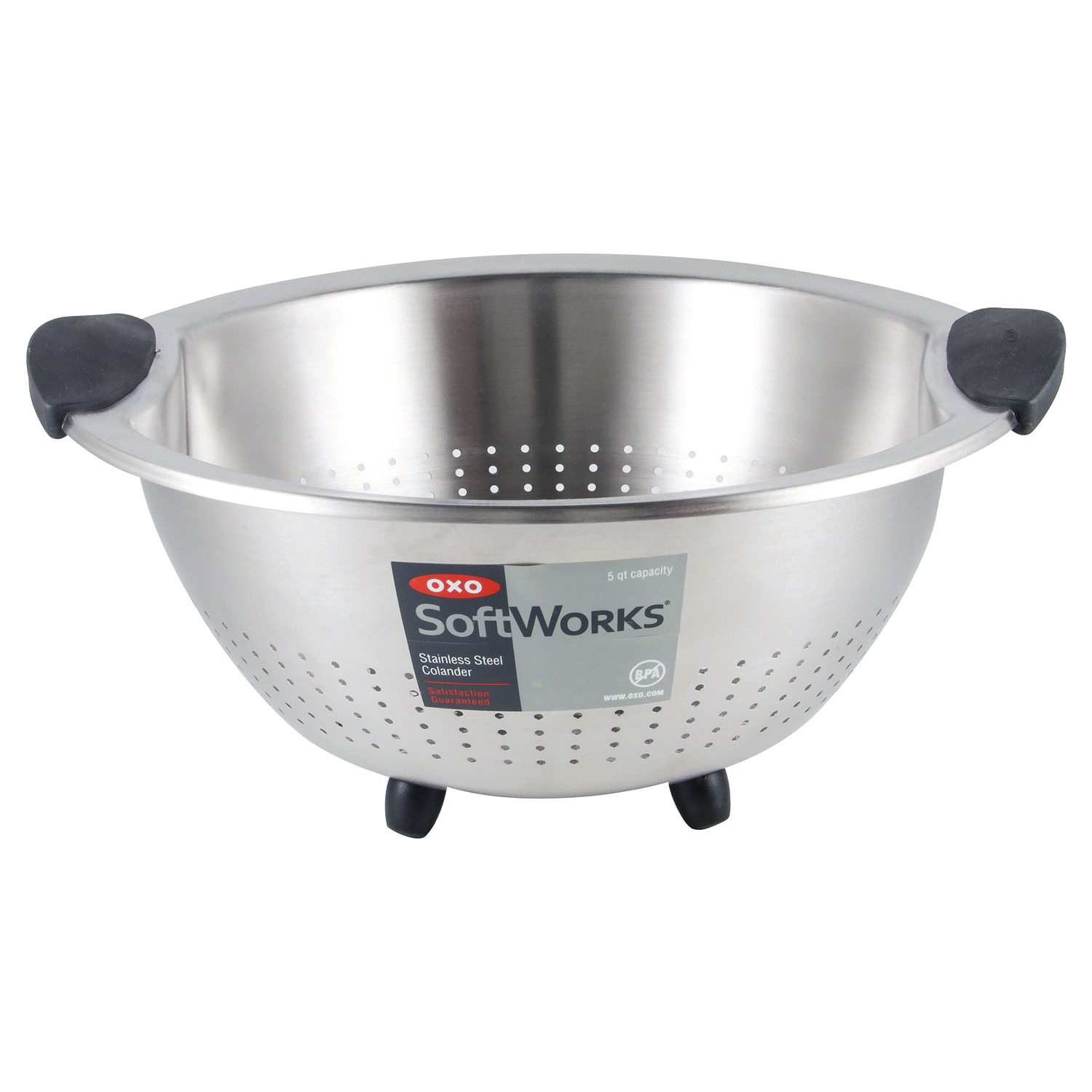 slide 1 of 2, OXO SoftWorks 5 Qt Stainless Steel Colander 1 Each, 1 ct
